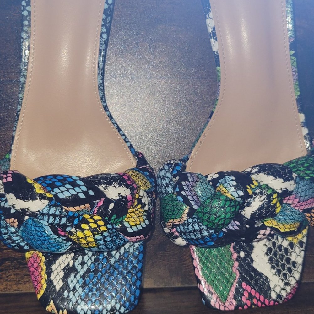 Colorful | Snake Print Heel | 7